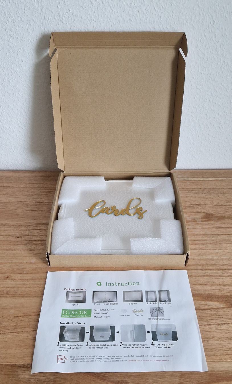 Alle Dekorationen: Kartenbox aus Acrylglas, gefrostet, Hochzeit – Neu (gemäss Beschreibung) aus Allschwil von merve_g 4