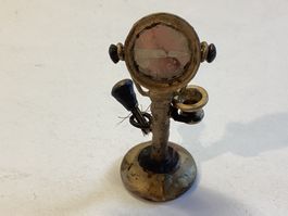 Alter Spielzeug  Rasierspiegel-Ständer ,3 Teile Puppenstube