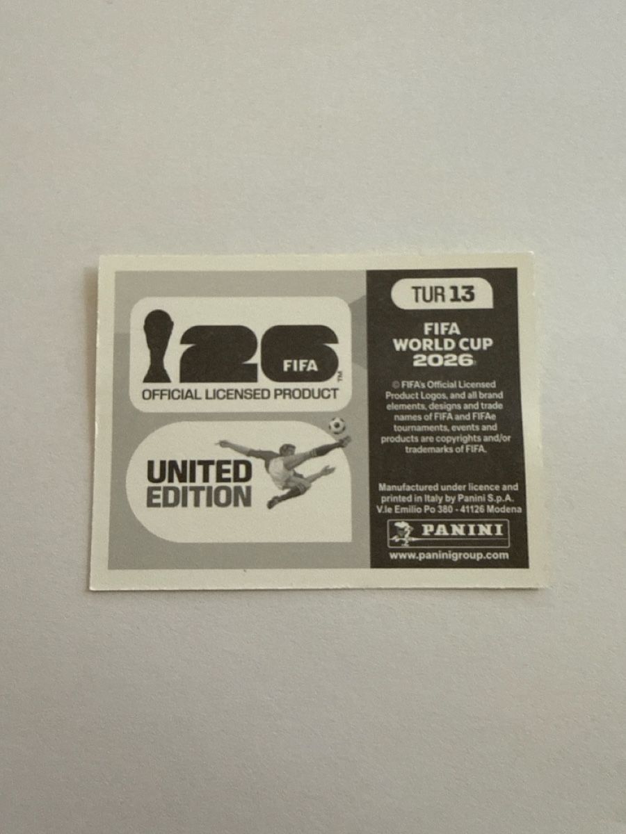 Panini Carte collezionabili: TUR13 Panini FIFA World Cup 2026 – Nuovo (secondo la descrizione) da Muotathal venduto da sin_pdj6 1