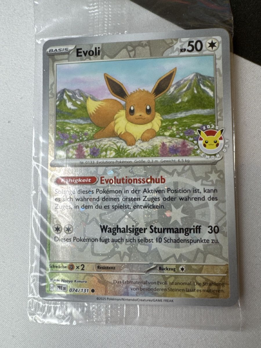 Pokémon Carte collezionabili: POKÉMON / Evoli / Prismativ Evolutions / Reverse Cosmo Holo – Usato da Herzogenbuchsee venduto da TCG-High-Quality 1