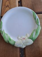 Dekorteller mit Orchideen-Motiv neuwertig