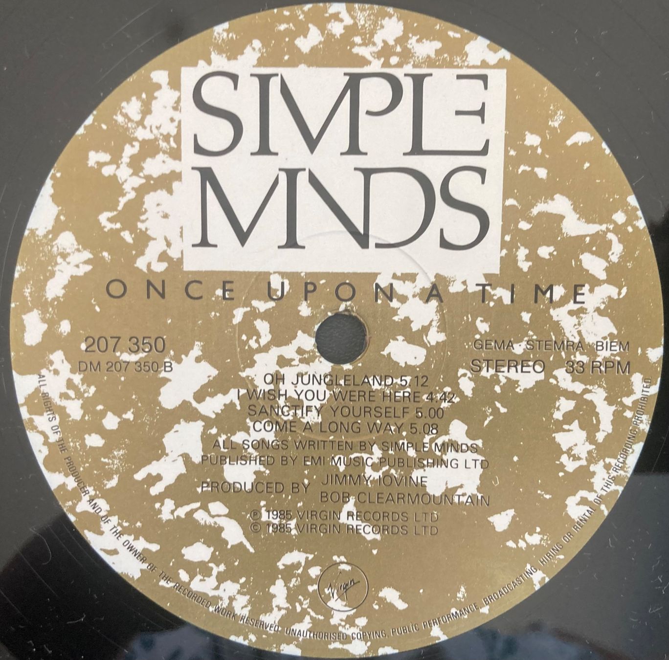 Vinyles: SIMPLE MINDS - ONCE UPON A TIME – D'occasion à Poliez-Pittet par Newtown-Records 3