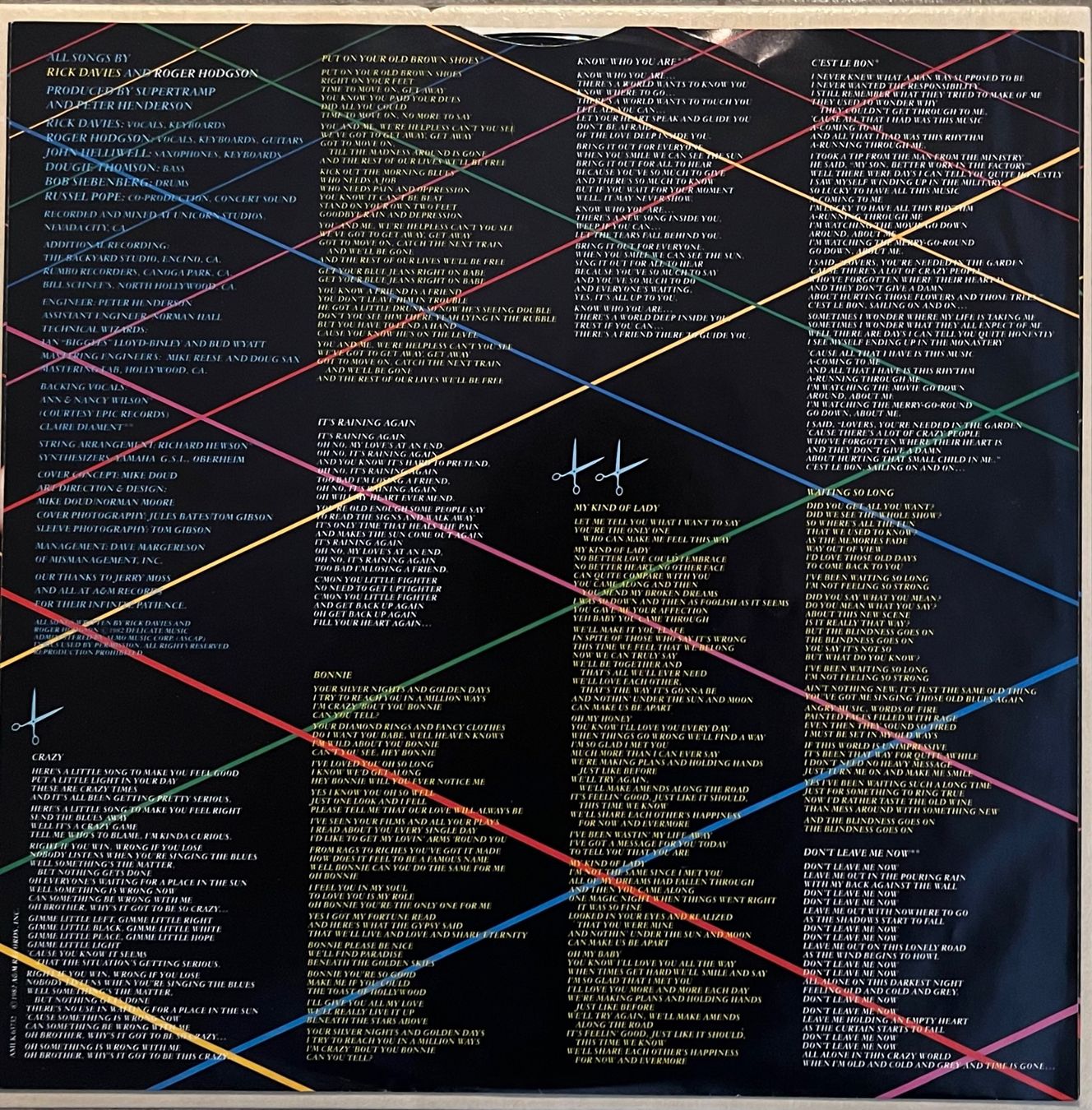 Dischi in vinile: SUPERTRAMP - ...FAMOUS LAST WORDS... - 33 Tours – Usato da Bussigny venduto da vinyl-pas-cher 5