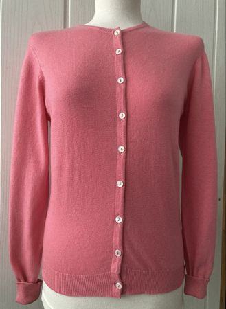 Vintage: Braemar  100% Cashmere  Cardigan+Pulli ,Rosa, Gr.XS