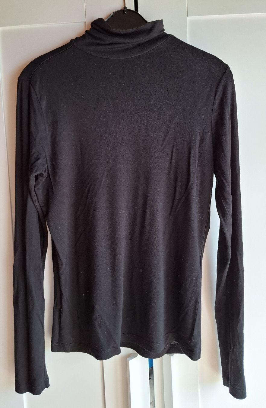 Pieces Top: Schwarzes Rollkragenshirt von Pieces, Grösse L – Usato da Pagig venduto da Spring14 4