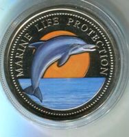 Farbmünze "Delfine. 1 $. Palau 1998".
