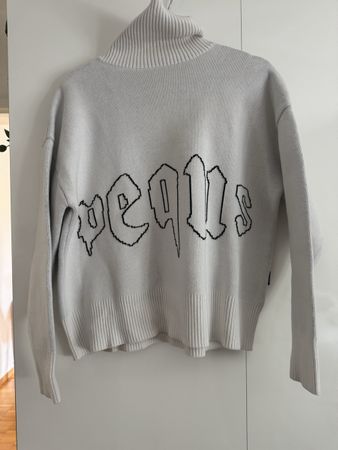 Pequs Rollkragenpullover weiss, Grösse S