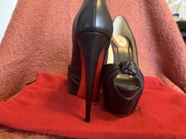 Christian Louboutin – Escarpins Peep-Toe 37.5