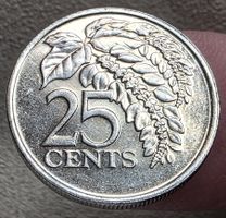 TRINIDAD AND TOBAGO 25 CENTS 1988 UNZ.