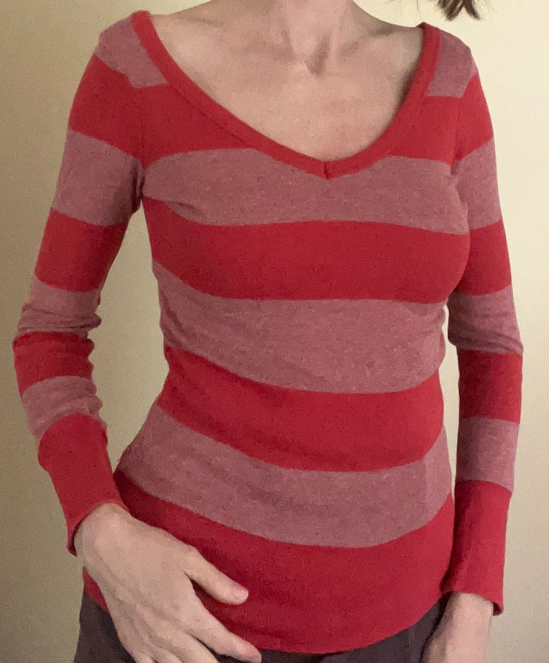 Bershka Maglioni & Felpe: rot gestreifter Pullover, Grösse S – Usato da Lugano venduto da sweetyd84 1