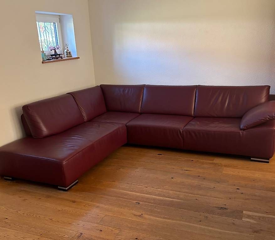Divani: Ewald Schillig Ledersofa Bordeaux  – Usato da Basel venduto da wbe_5rc5 2