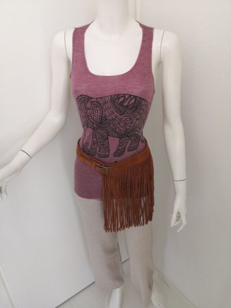 🤩BOHO-CHIC TANK-TOP ROSA MIT ELEFANTEN-DRUCK NEU & D&G P.