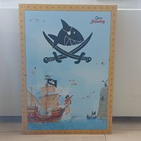 Kinderzimmer Bild, Captain Sharky Piraten, Holzrahmen, Top