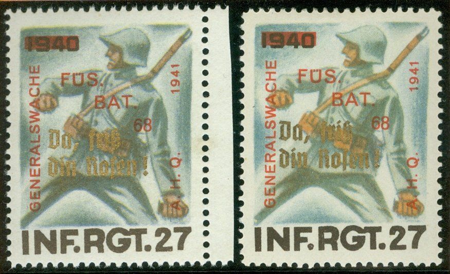 Tutti i francobolli: Inf Rgt 27 – Usato da Zürich venduto da yago-rot