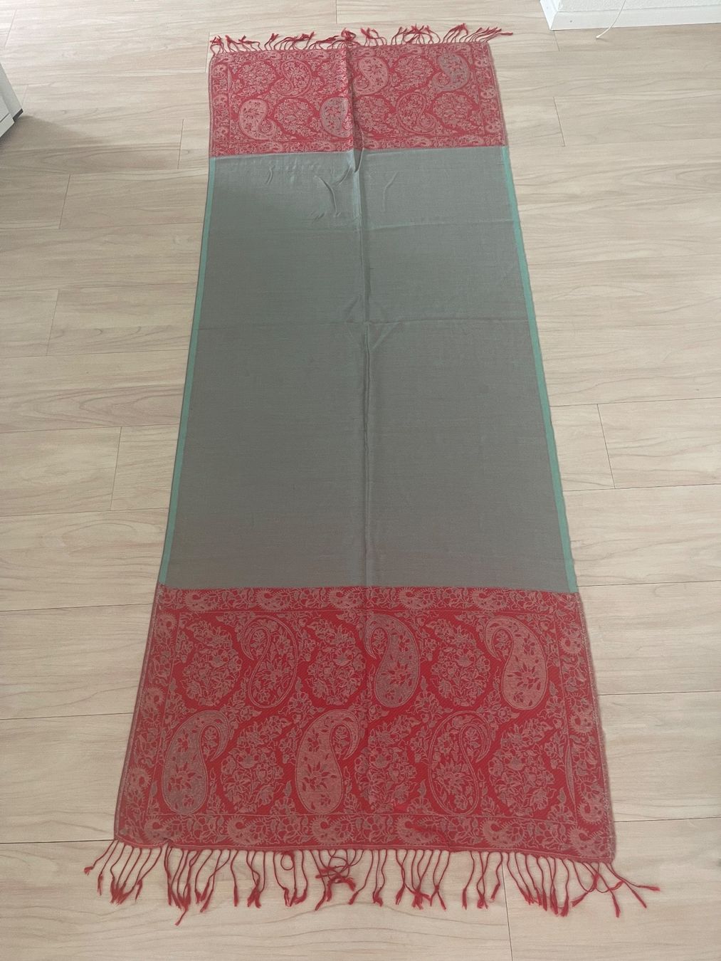Foulard & Sciarpe: Paschmina Schal Kaschmir/Seide rot-blau doubleface – Usato da Zollikon venduto da dorean 1
