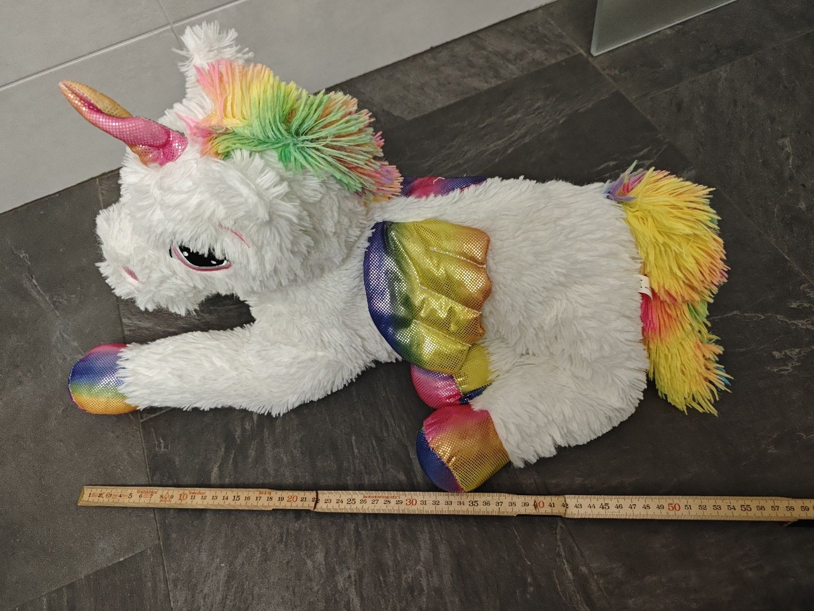 Giocattoli: Plüschtier Einhorn ca 50cm lang – Usato da Visp venduto da Heilil 3
