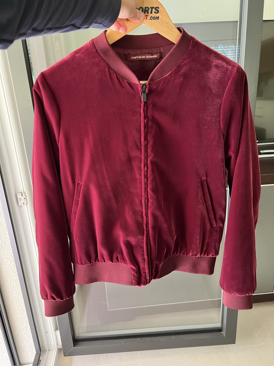 Comptoir des Cotonniers Giacche: Burgundy Velvet Bomber, S – Nuovo (secondo la descrizione) da Corsier GE venduto da Karol_save_planet 9