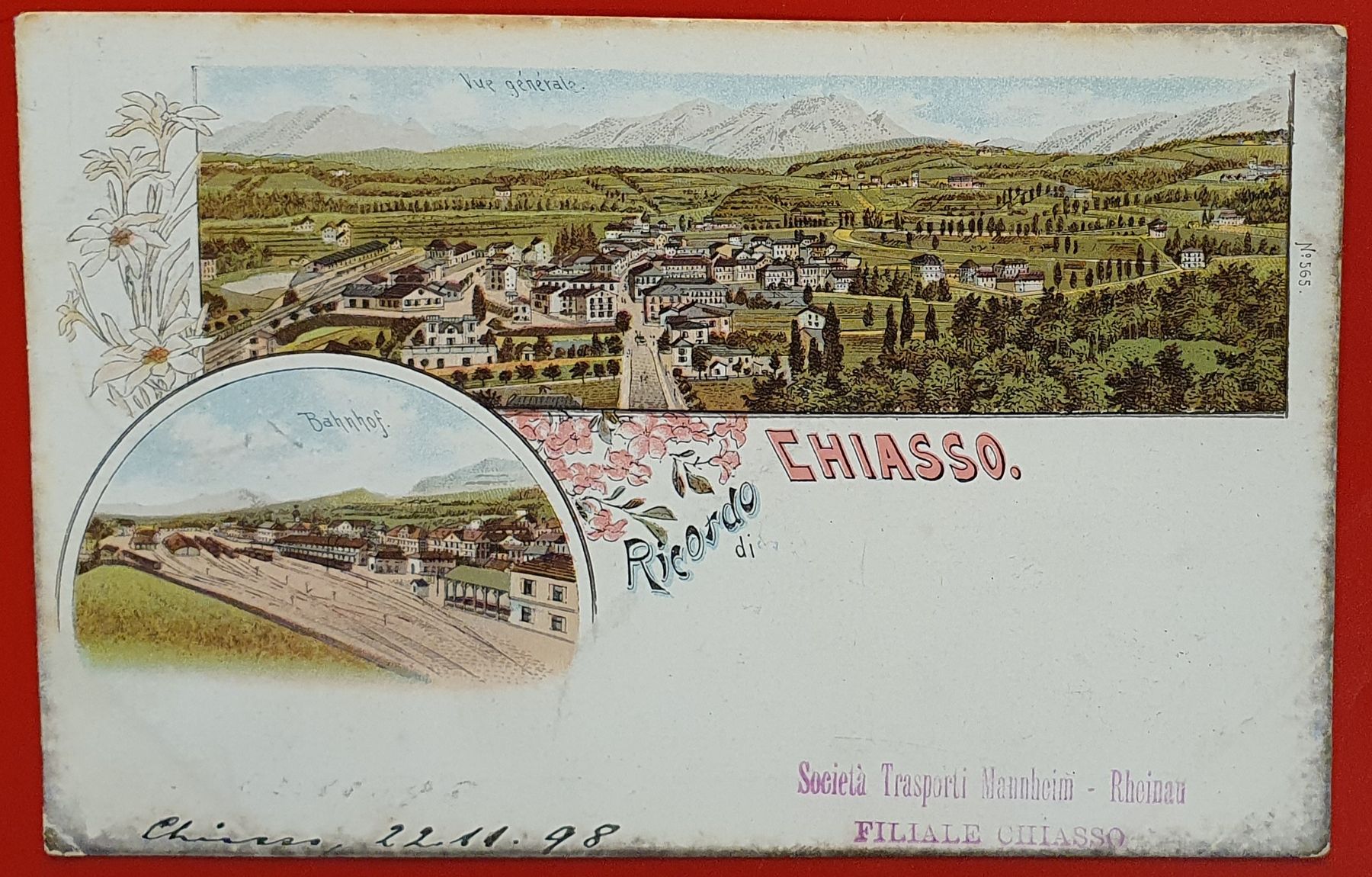 Ansichtskarten: Ricordo di Chiasso 1898 – Gebraucht aus Kreuzlingen von Rschweiz1
