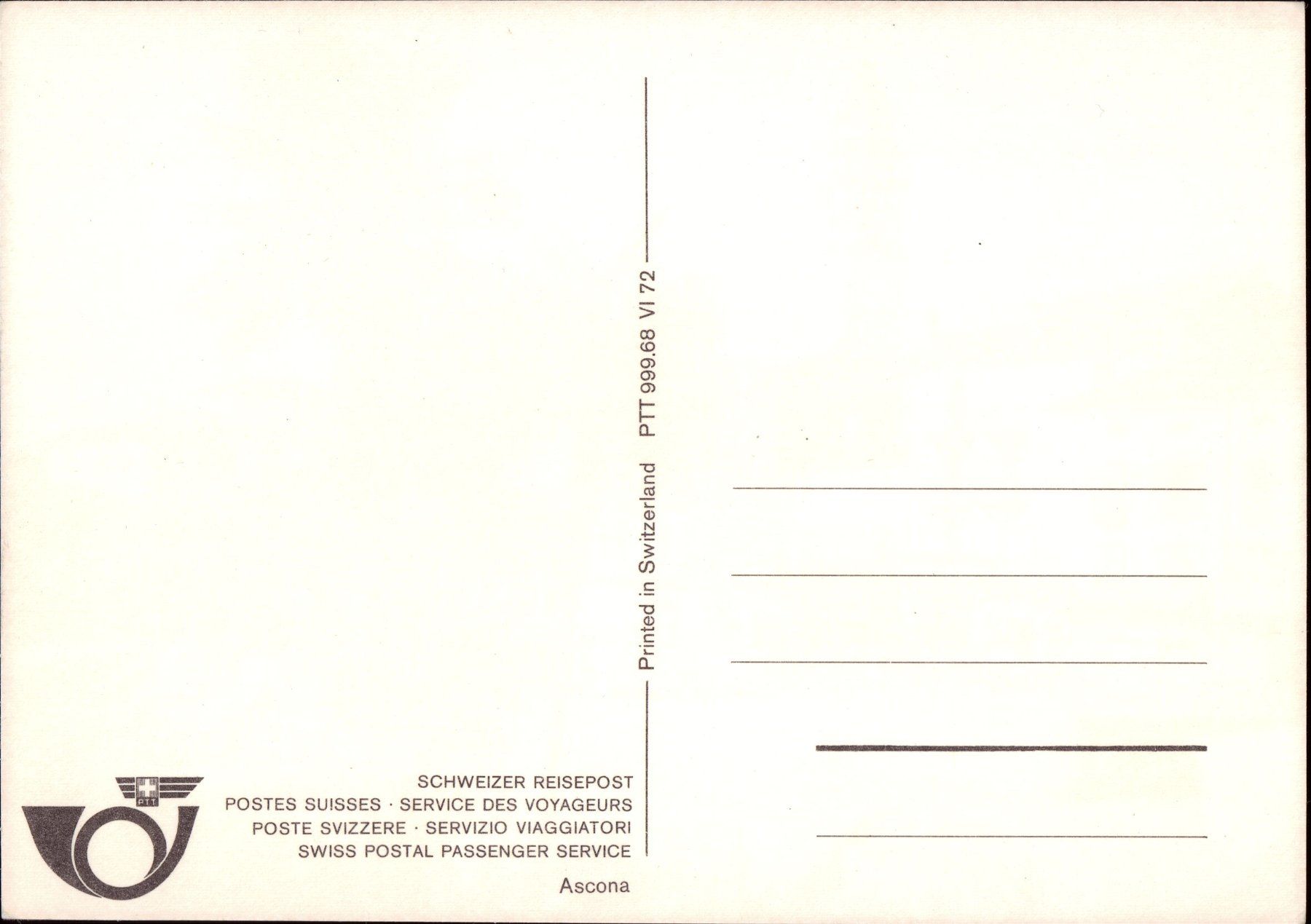 Cartoline postali: AK Ascona mit altem Postauto – Usato da Eggersriet venduto da glasshouse3egg 1