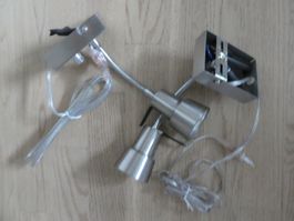 Wandleuchten Silber 2x