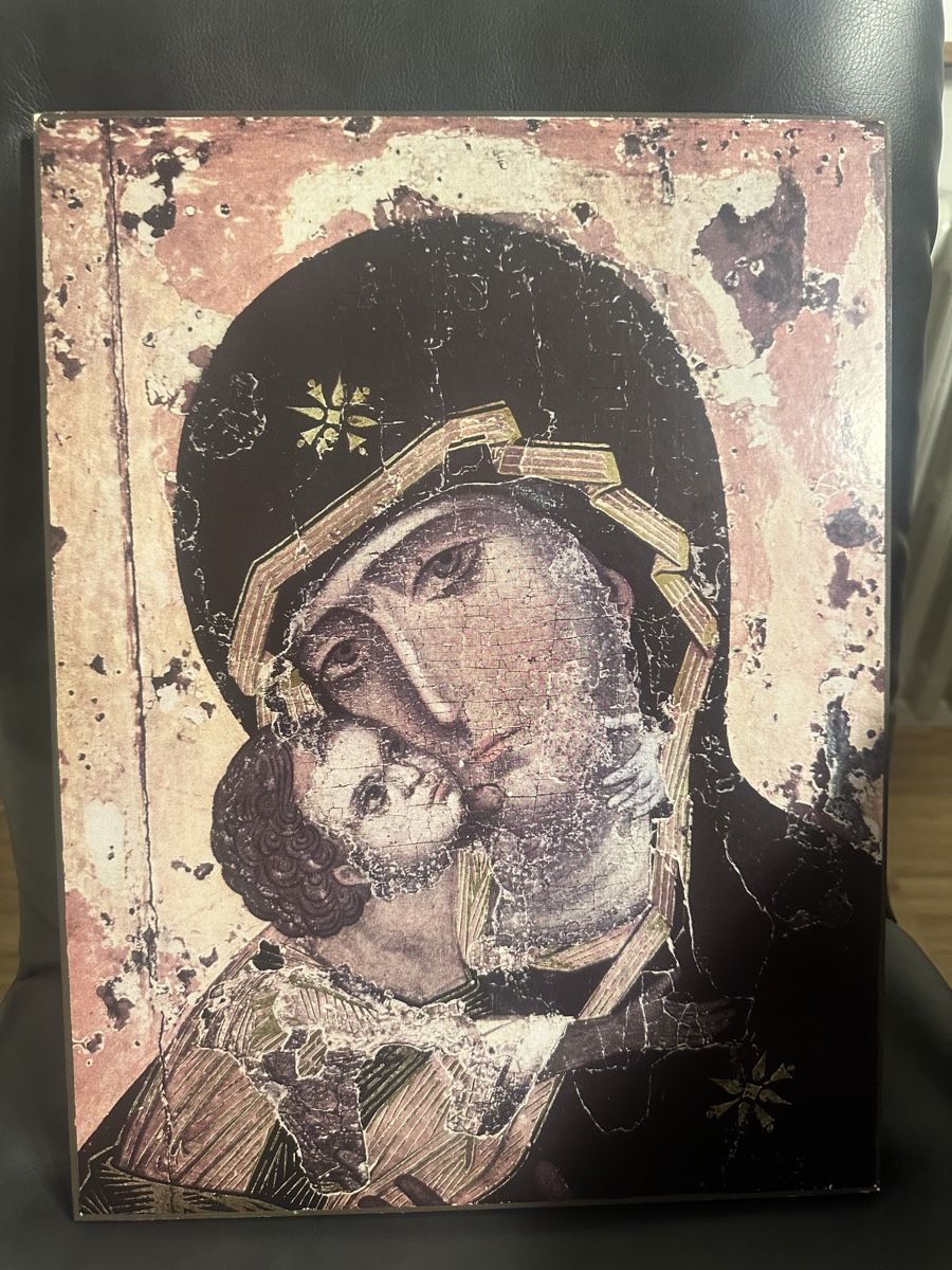 Dipinti: Ikone -Kunstdruck Maria mit Kind 39x30cm – Usato da Nebikon venduto da Vanessa2003 3