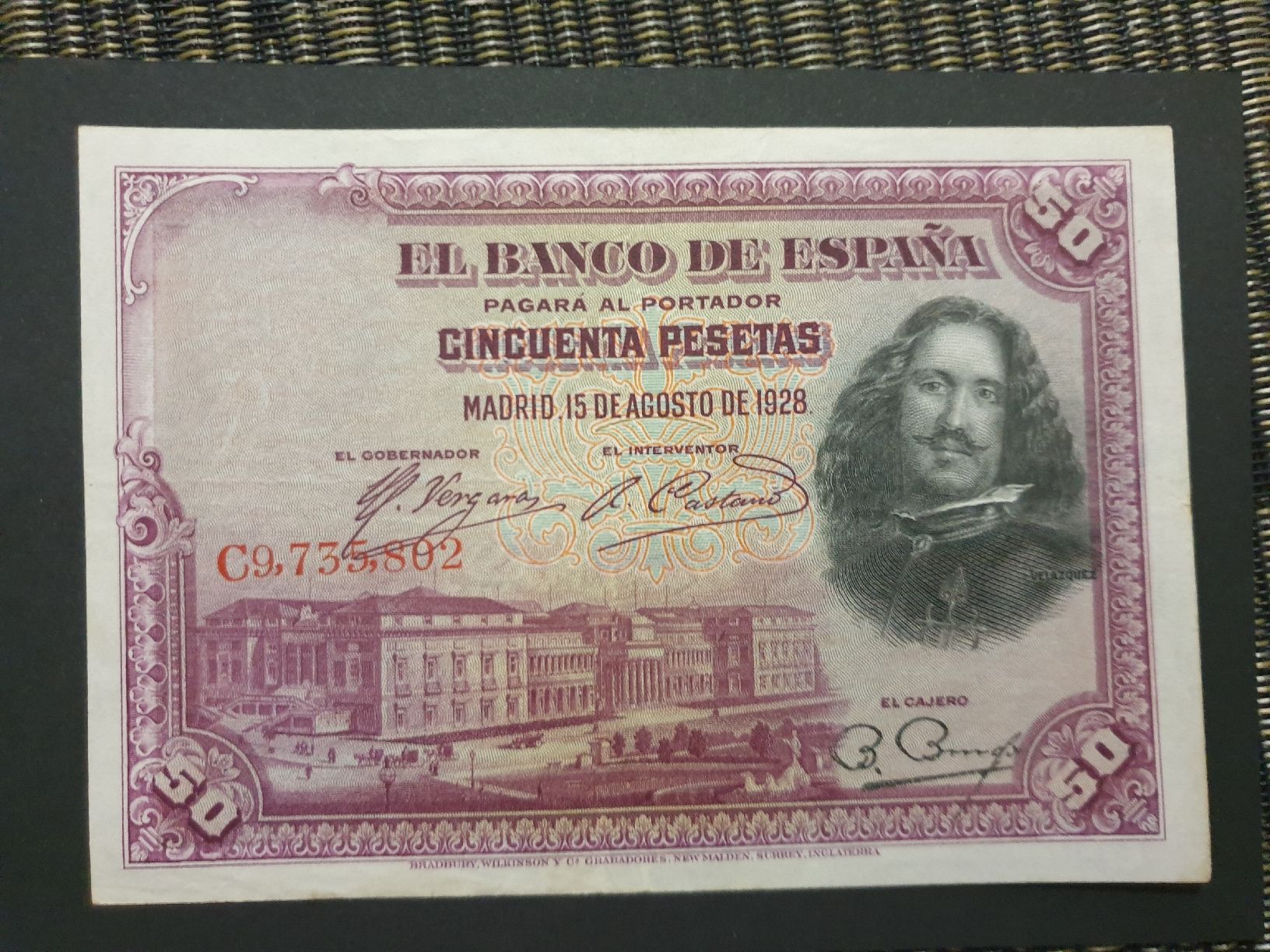 Banconote: Espagne 1928 50 pesetas P75 – Usato da Versoix venduto da rucio