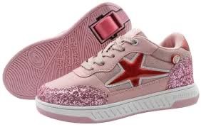 Pattini in linea & Pattini a rotelle: Breezy Rollers Pink Star Glitter Roller Shoes nr. 35 – Usato da Wettingen venduto da iidy
