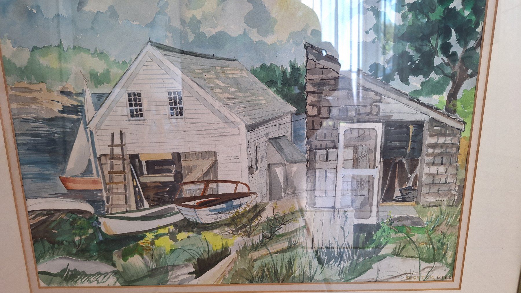 Dipinti: Aquarellbild von Richter - Maler Richter 1982 – Usato da Altstätten SG venduto da GGsGameshop 1