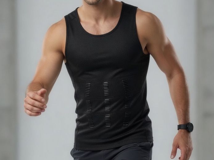 T-shirt: MEN enges Trainings tanktop schwarz (M) – Usato da Ostermundigen venduto da Vangiolillo