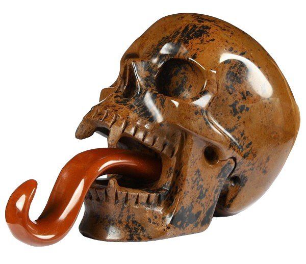 Minerali & Pietre curative: Mahagoni Obsidian Vampir Skull – Nuovo (secondo la descrizione) da Walenstadt venduto da vkt_qc8d
