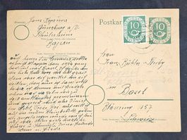 CL25 Carte Postale + Timbre Allemagne 1953