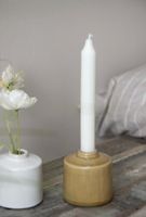 Ib Laursen Kerzenhalter Vase RAGNHILD, Keramik 8cm - MUSTARD