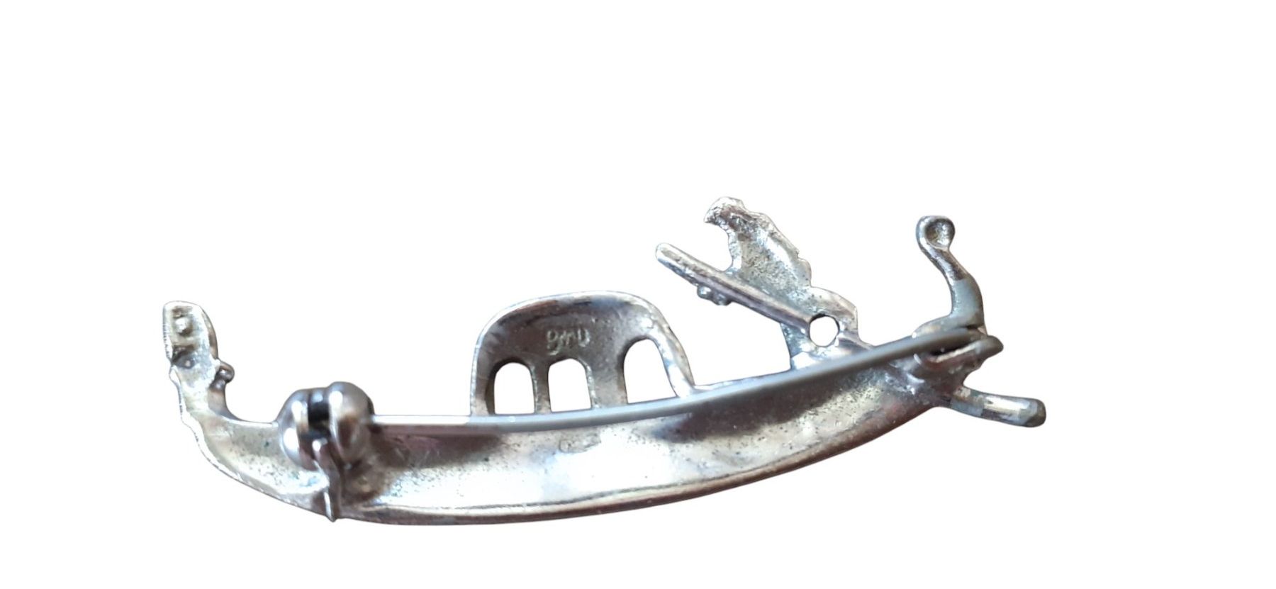 Spille & Fermagli: Brosche Silber Markasiten Jugendstil Gondel Venedig – Usato da Mörschwil venduto da antiksalon 3