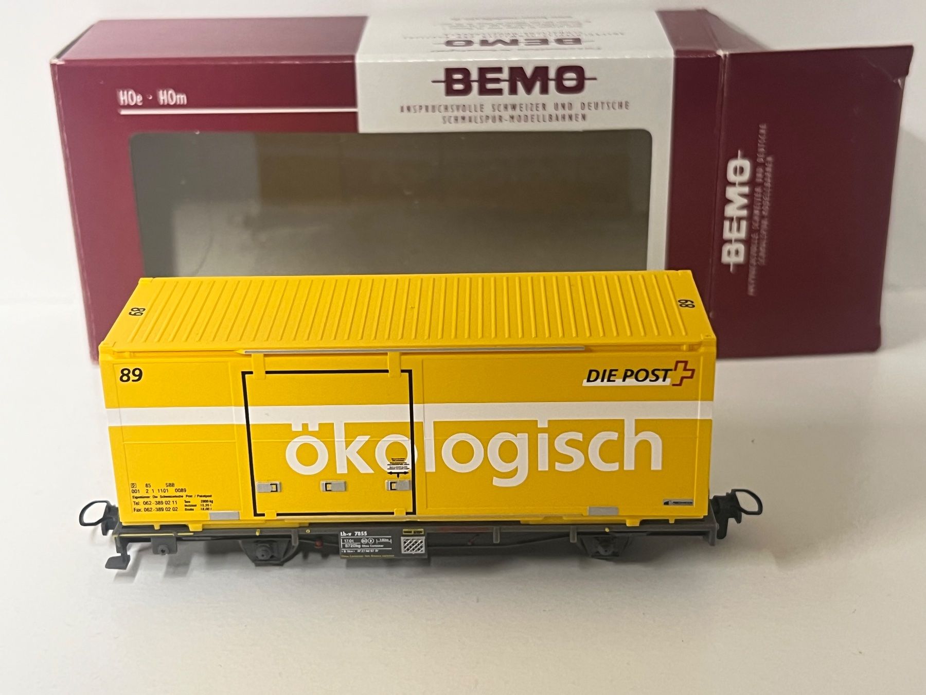 Bemo Modellini di ferrovie: Bemo Rhb  Postcontainer Nr.89 ökologisch – Nuovo e nell'imballaggio originale da Geroldswil venduto da TopTrain54 4
