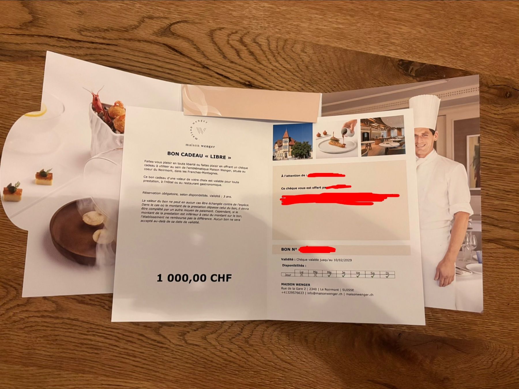 Gutscheine: Bon Cadeau Maison Wenger 1000 CHF – Neu (gemäss Beschreibung) aus Glovelier von Zefir07