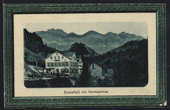 Cartoline postali: Rossfall, Teilansicht mit Säntisgebirge – Usato da Berlin venduto da bartko-reher