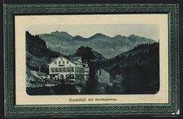 Rossfall, Teilansicht mit Säntisgebirge