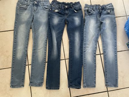 3 Mädchen stretch Jeans Miss & Girl Gr.140 guter Zustand