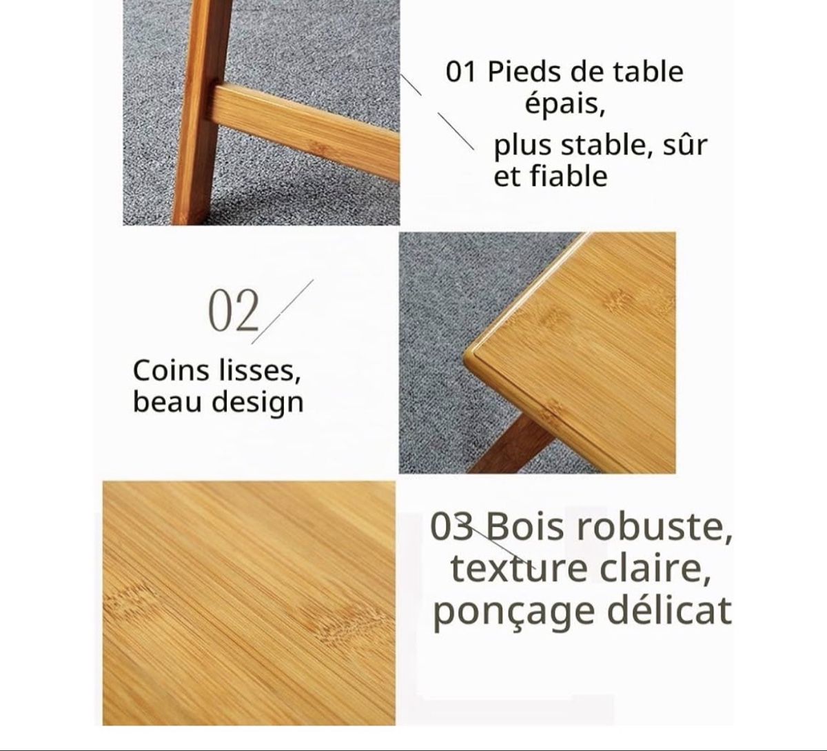 Tavoli: Table basse pliante en bambou état comme neuf – Usato da La Chaux-de-Fonds venduto da Sabinchenn 5