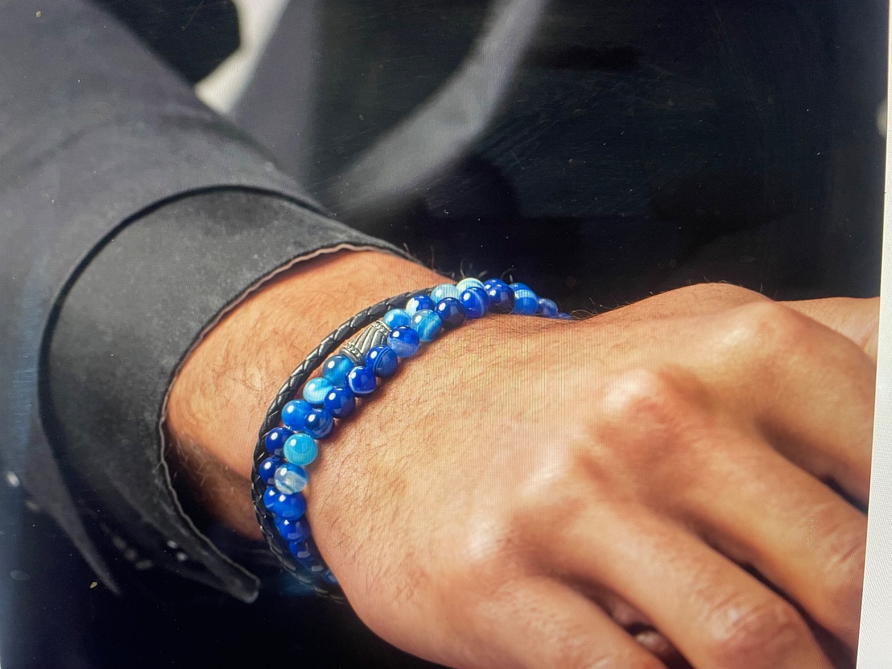 Bracciali & Braccialetti: RANCHI ARMBAND SET MIT BLAUEN STEINEN – Nuovo (secondo la descrizione) da Egg b. Zürich venduto da underworld 4