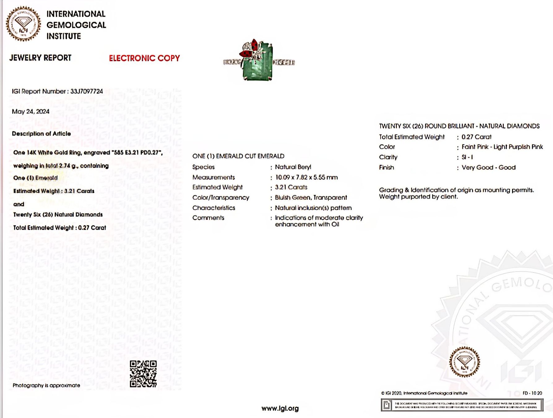 Anelli: Smaragd-Ring 14k Weissgold 3,21ct – Nuovo e nell'imballaggio originale da Illnau venduto da Juwelier_Mahler_GmbH 4