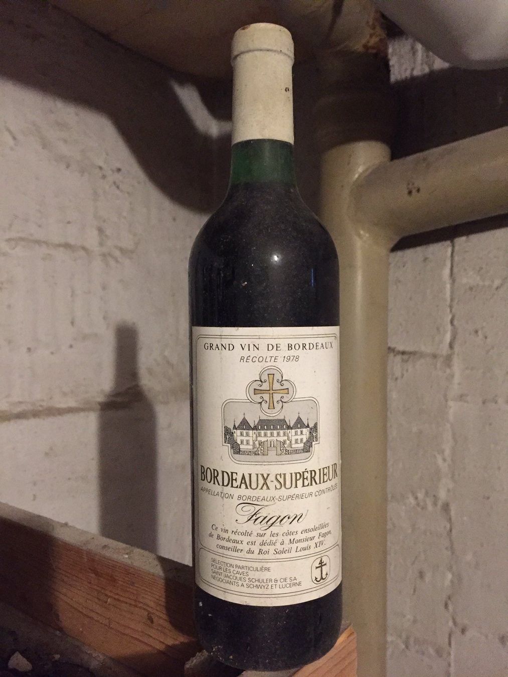 Wein: Bordeaux Superieur 1978 Fagon – Neu (gemäss Beschreibung) aus Winterthur von Benz420