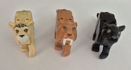 3 Lego Raubkatzen Figuren Leopard Tiger Panther gebraucht