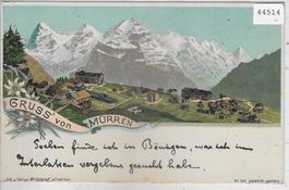 Gruss von Mürren - Litho 1899!