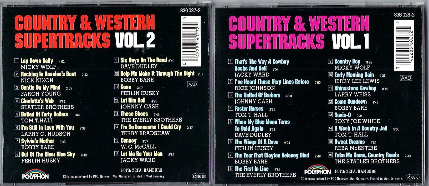 CD: CD Country& Western-Supertracks Vol.1 & 2 – Usato da Sissach venduto da Greywolf61 1
