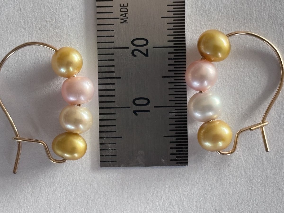 Orecchini pendenti & Orecchini a lobo: Multicolor freshwater peal  earrings. – Nuovo (secondo la descrizione) da Dübendorf venduto da S1973E 1