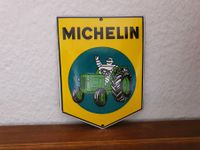 Emailschild Michelin Bibendum Traktor Emaille Schild Reklame