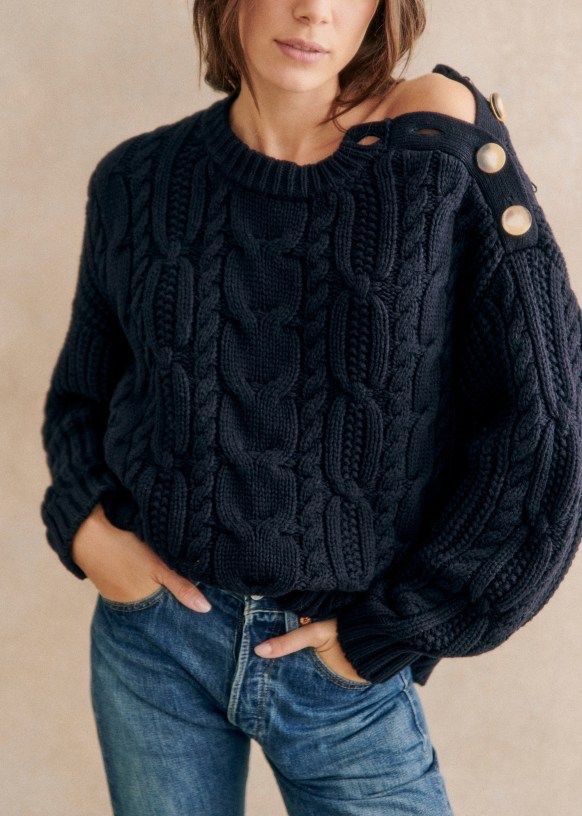 Sezane Maglioni & Felpe: Sezane pull Jim bleu marine XS – Nuovo (secondo la descrizione) da Bevaix venduto da _estelleb__