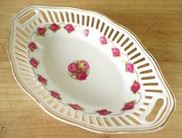 Nostalgie Porzellan Schale Durchbruch Rosen Rösli