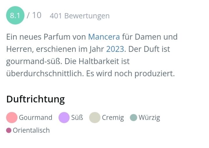 Mancera Profumi & Eau de Toilette: 2 ml AMORE CAFFE MANCERA ABFÜLLUNG – Nuovo (secondo la descrizione) da St. Gallen venduto da CaliSunshine 2